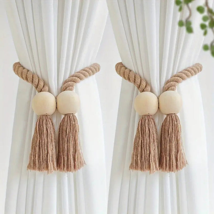 Luvikno | Treperle Frynse Gardinholdere | 2Pcs Sett