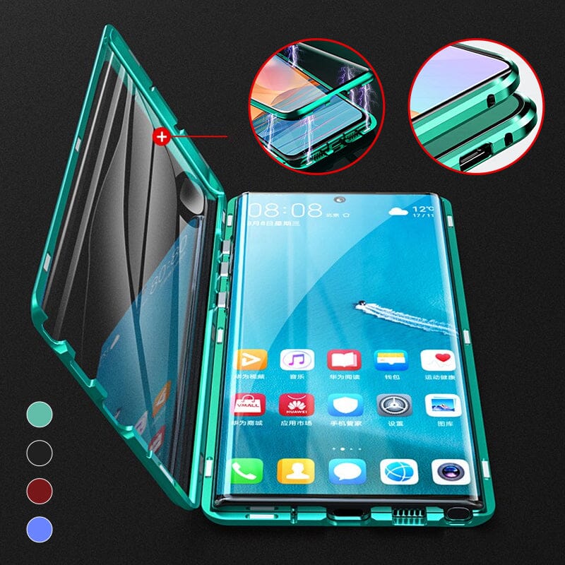 Luvikno | Samsung magnetisk herdet glass dobbelt-sidig telefondeksel