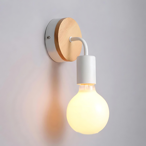 Nordisk vegglampe med lyspære - Tidøs belysning | Luvikno
