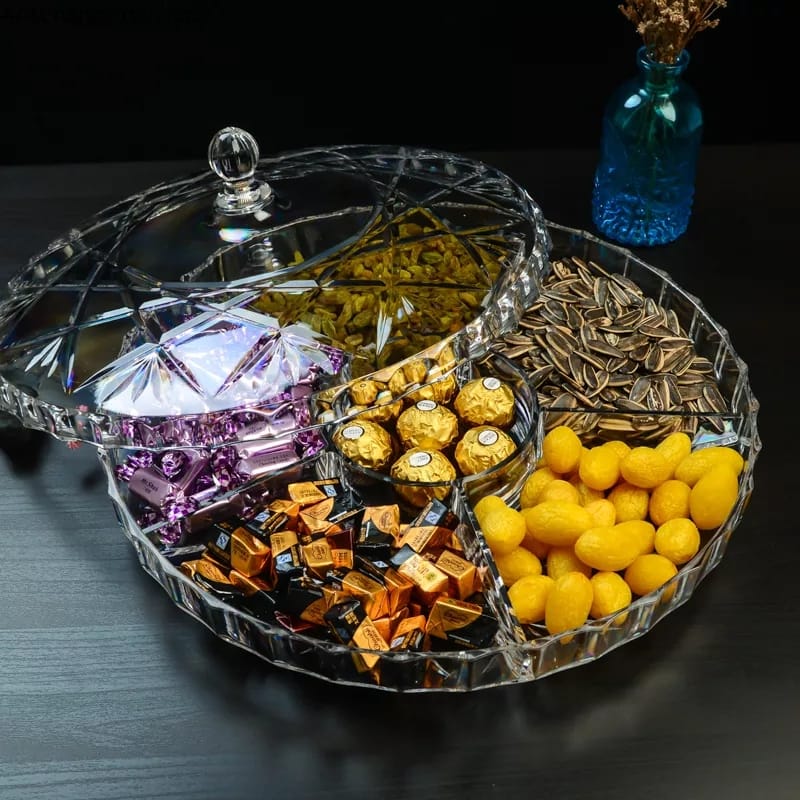 Akryl tørrefruits oppbevaringsboks med lokk Luvikno
