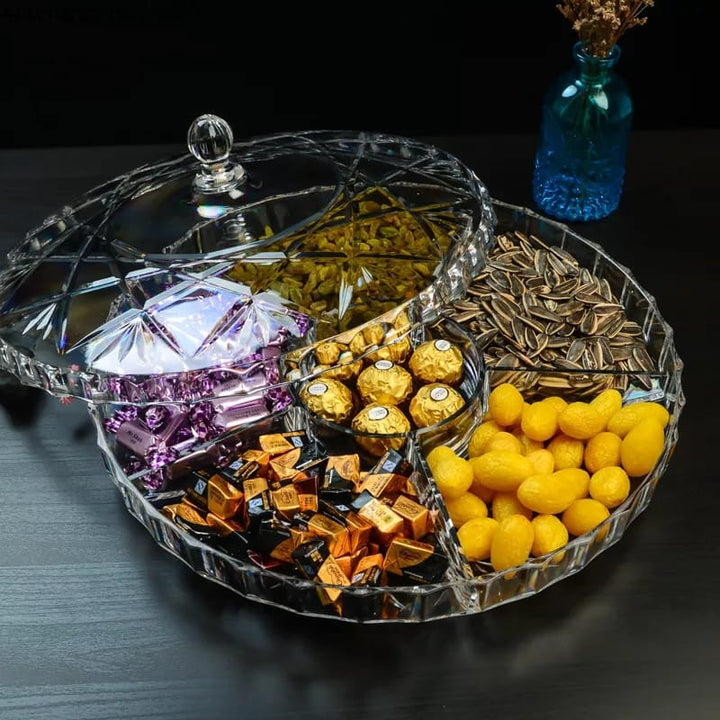Akryl tørrefruits oppbevaringsboks med lokk Luvikno