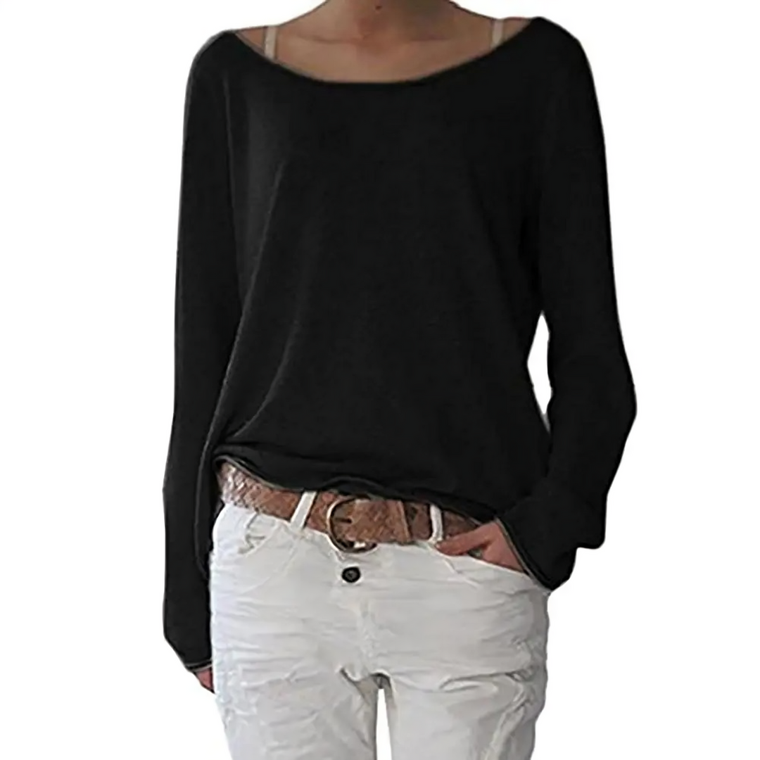 Luvik | yellow sweater with O-neck, simple and narrow
