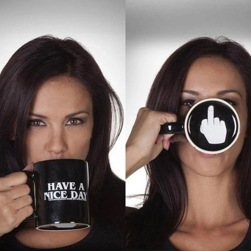 Ha en fin dag kaffekopp midtfinger morsom kopp nyhetsgave | Luvikno