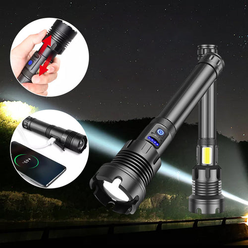 Taktisk oppladbar laser LED lommelykt | luvikno