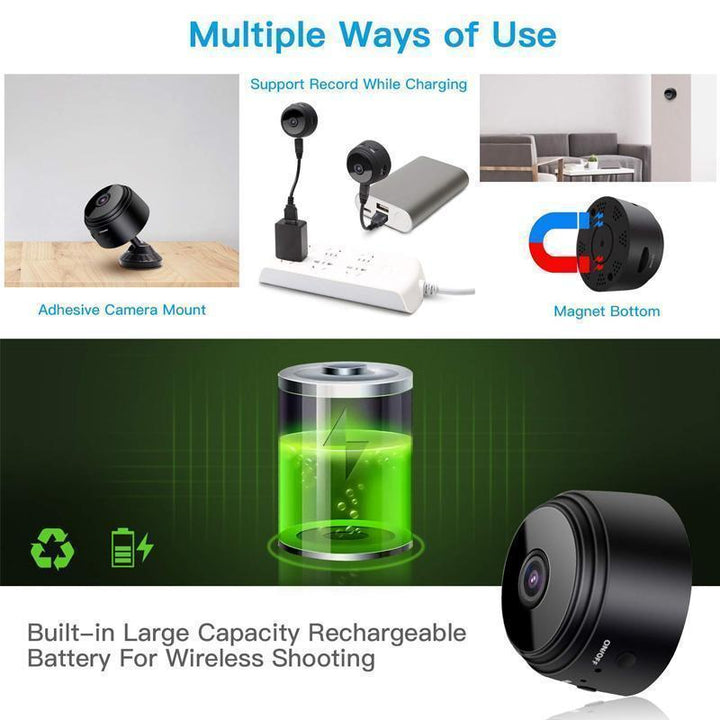 Luvikno | 1080p Magnetisk WiFi Mini Kamera-RV Trailer Ryggekamera