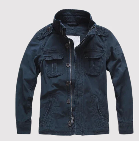 Retro denimjakke med forskjellige lommer
