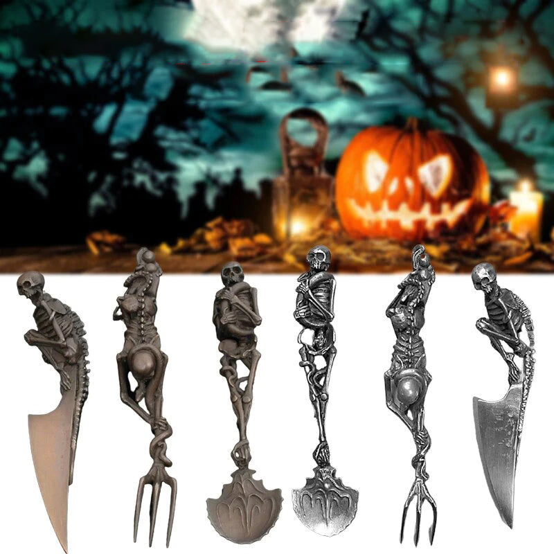 Halloween gave Skeletal Cutlery Sets | Luvikno