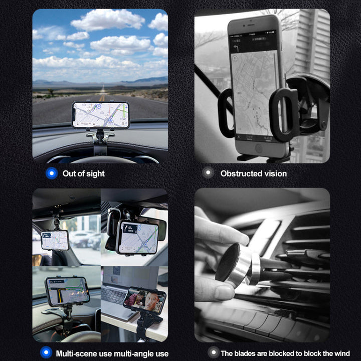 Multifunksjonell Bil Dashbord Mobiltelefonholder | Luvikno