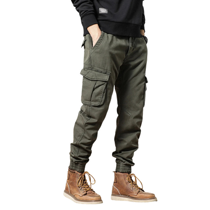 Luvik | Talvi Cargo-Housut miehille fleece-vuorauksella - Slim Fit & joustava vyötärö