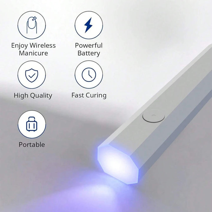 Oppladbar UV Neglelamp med Portabel Holder Luvikno