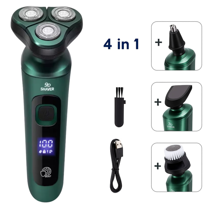 4-i-1 Grooming – Vanntett – LED-skjerm – USB-oppladbar – Fuktig og tørr barbering Luvikno