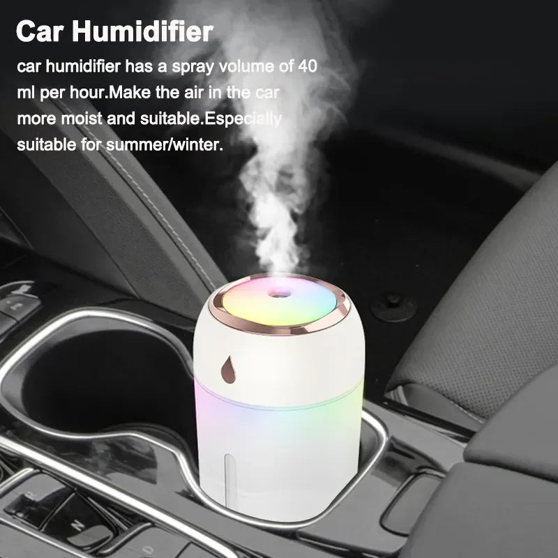 Mini Luftfukter og Aroma Diffuser med LED Lys Luvikno