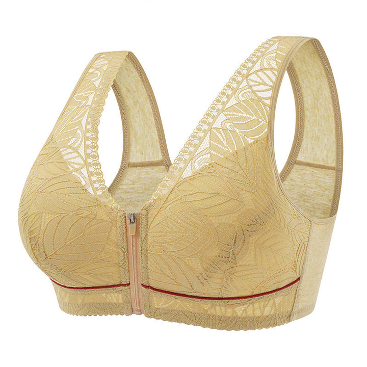 Luvikno | Ensfarge Lacy Lingerie med Frontglidelås