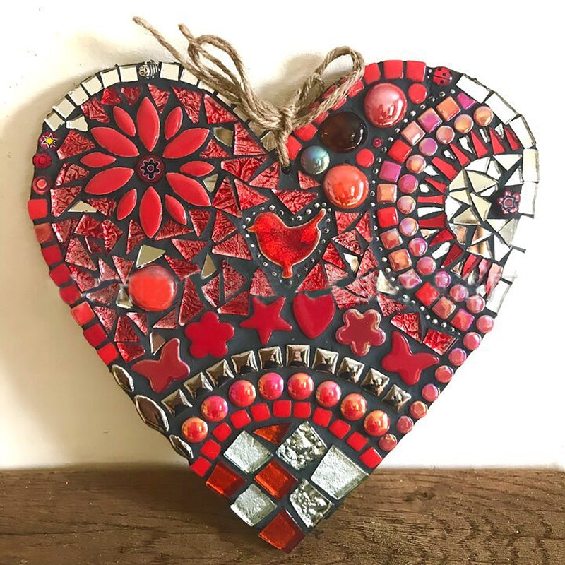 Large Garden Mosaic Heart Decoration | Luvikno