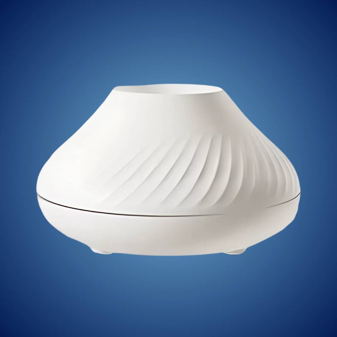 FlameGlow Luftfukter Aromaterapi Diffuser | Tilfører Fuktighet - Lindrer Tørr Luft - Hjelper med å Slappe Av - Stille Diffuser for Hjem eller Kontor Luvikno