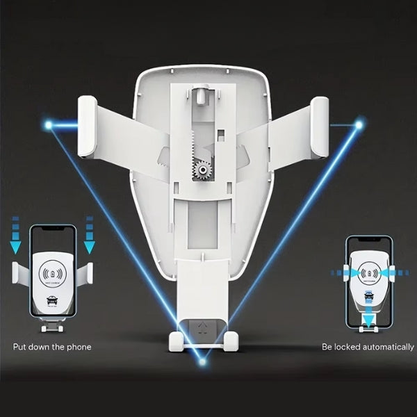 Luvikno | Trådløs bil-lader og telefonmontering - Hurtigladerholder for iPhone 14 og alle smarttelefoner
