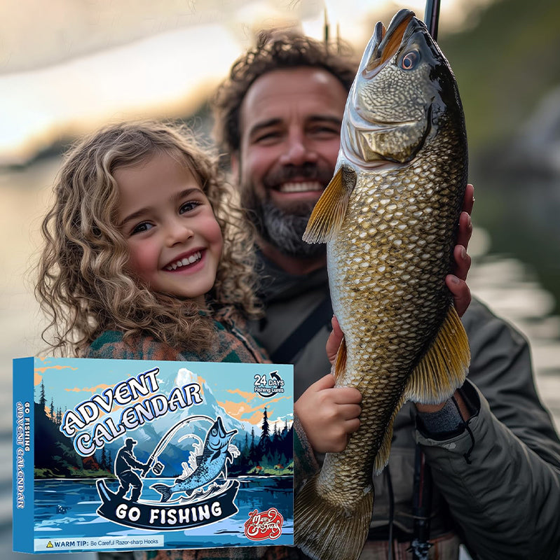 Luvikno | 24 Dager Jule Countdown Fiskestang Sett