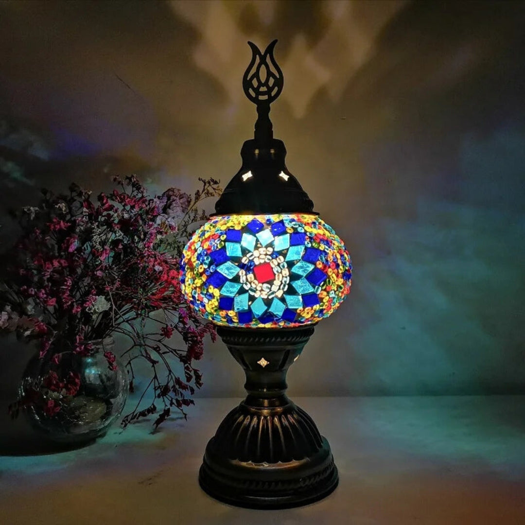 Mosaikk Fargerik Mønster Bordlampe Luvikno