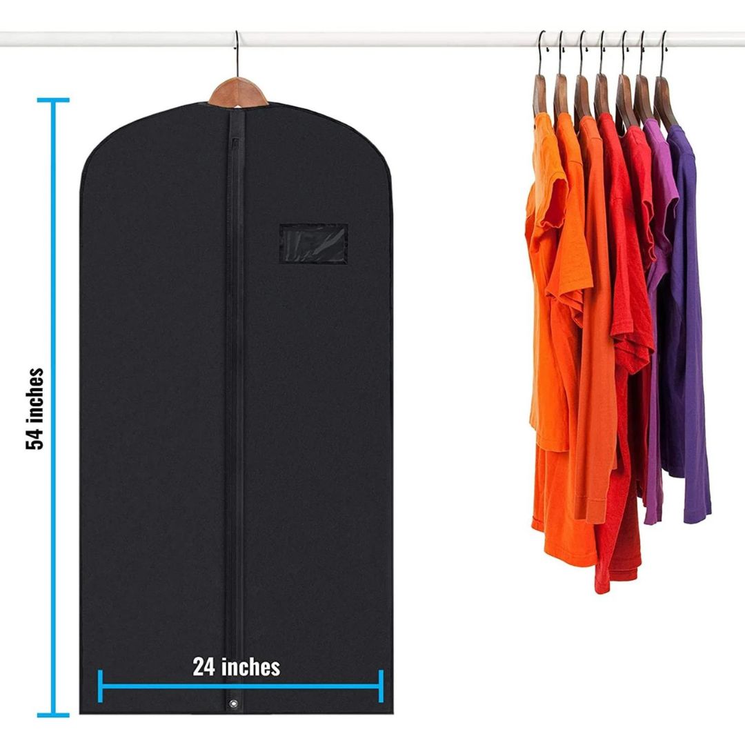 Luvikno | 5 Premium Garment Bags - Med Gjennomsiktig Vindu, Vannavvisende - 40"/54" Inches