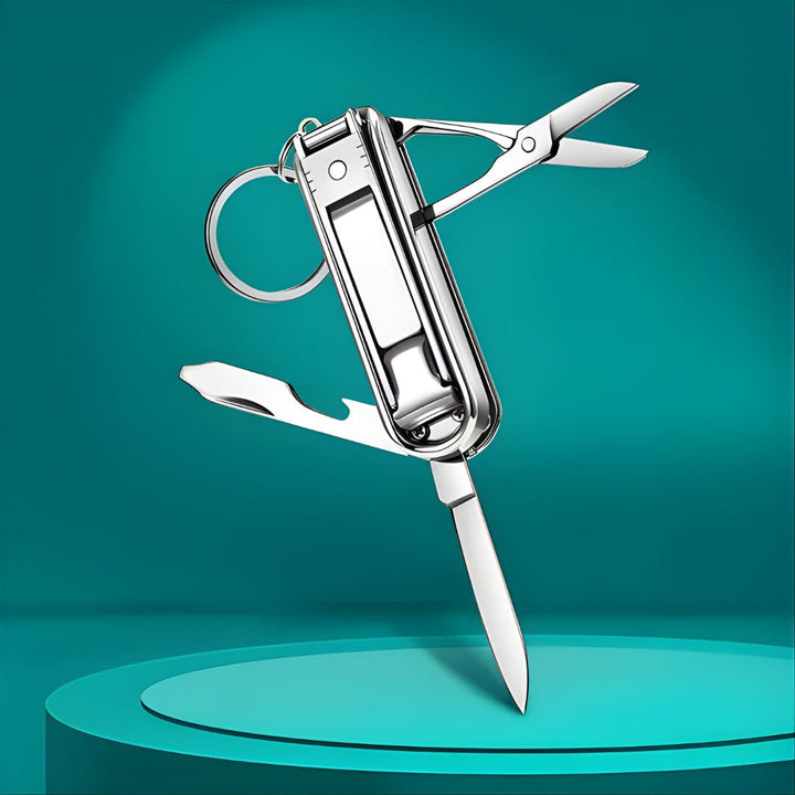 Funksjon Nail Clipper Tool – 6-i-1 Grooming Gadget – Premium Rustfritt Stål – Kompakt Reisebærer for Travle Profesjonelle Luvikno