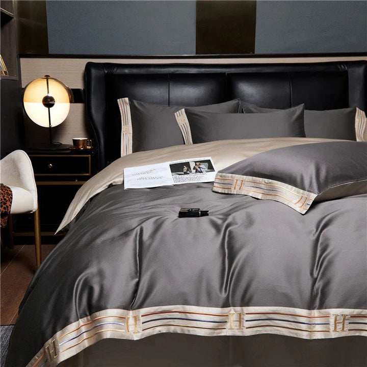 Luvikno | Luksus Satin Kattong Dynetrekk Sett for Soverom
