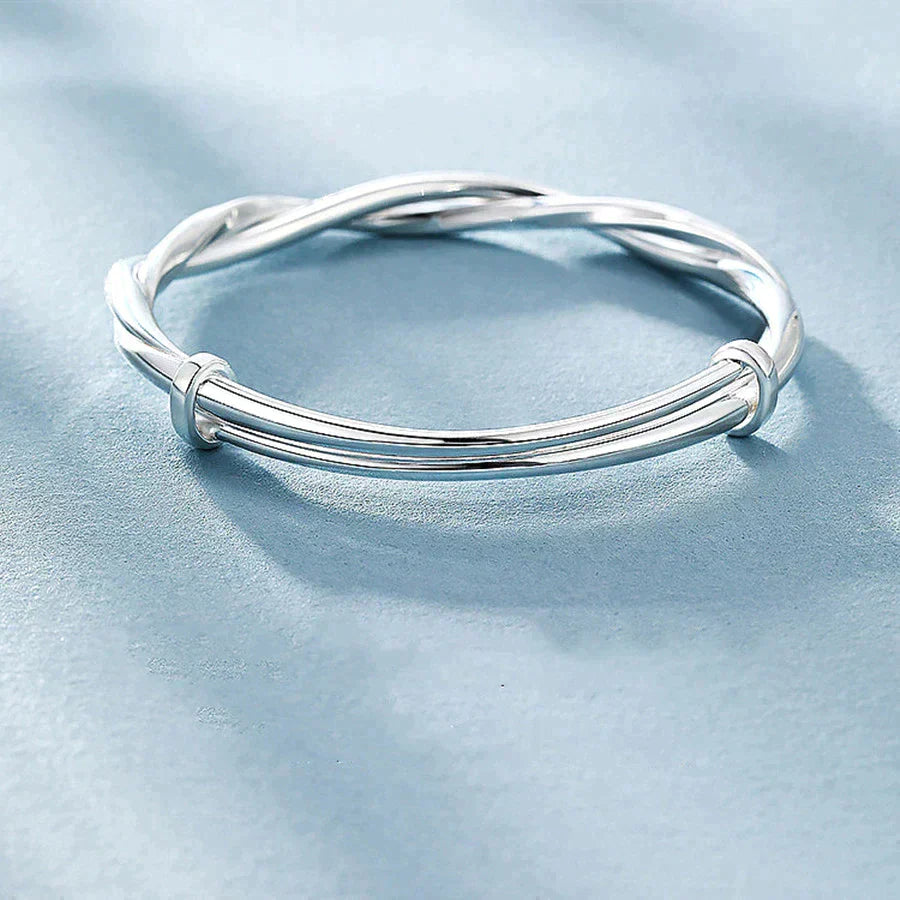 Elegant Vridde Sølv Armbånd Luvikno