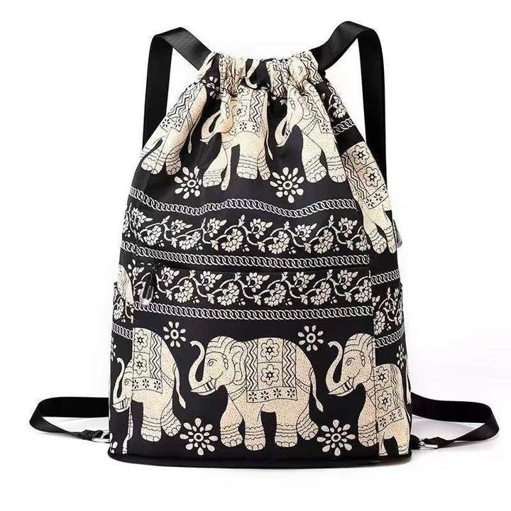 Drawstring skulderveske i etnisk stil | Luvikno