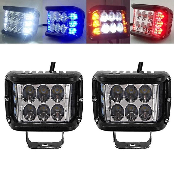 LED strobelys med tre sider for bil | Luvikno