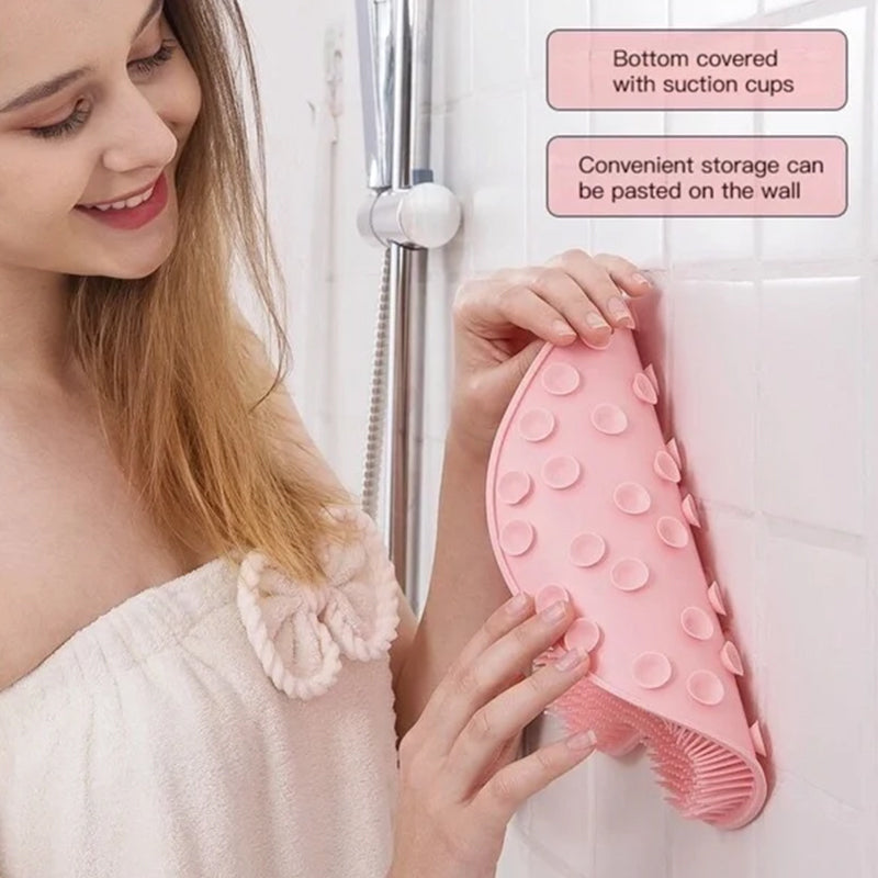 Dusj Fot & Rygg Skrubber, Anti-Skli Bad Silikon Massasje Pad | Luvikno