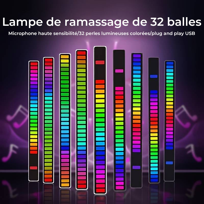 Lydaktivert RGB lyslist trådløs | Luvikno