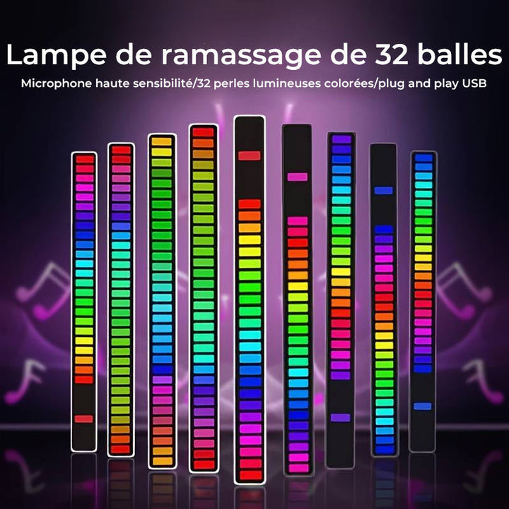 Lydaktivert RGB lyslist trådløs | Luvikno