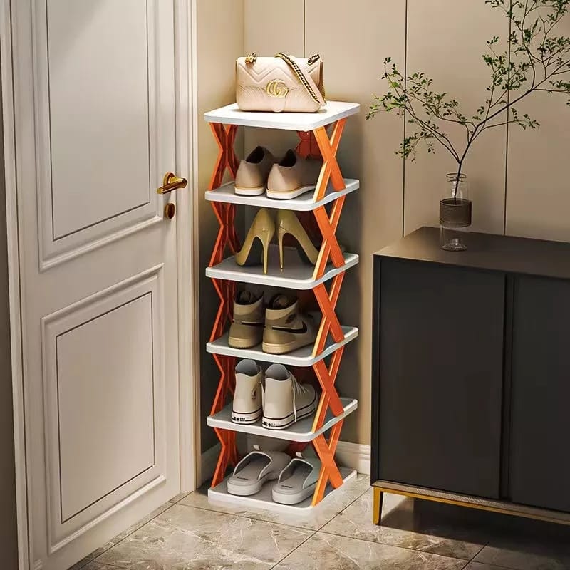 6-lags Enkel Skohylle Plast Enkel Hylle (Gratis Levering) Luvikno