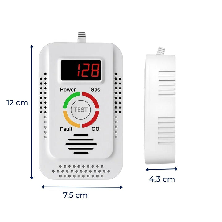 Digital Display – 85dB Høyt Alarm – Hjemmesikkerhetsenhet – Tidlig Varsel Beskyttelse for Familie Luvikno