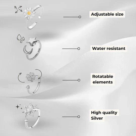 Luvikno | CalmRing Nua - Stylish Ring for Stress and Anxiety