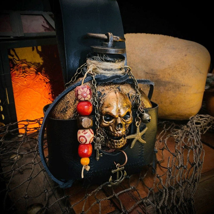 Skull Pirate Rum Bottle laget av harpiks | luvikno