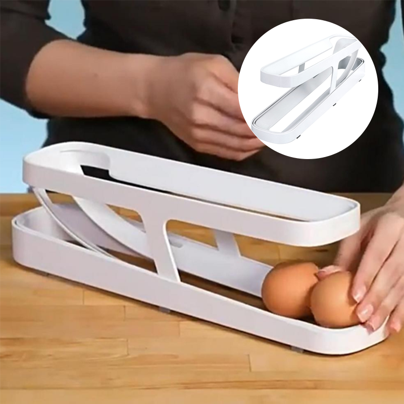 Automatisk rulle-egg-hylleholder-lagringsboks | Luvikno