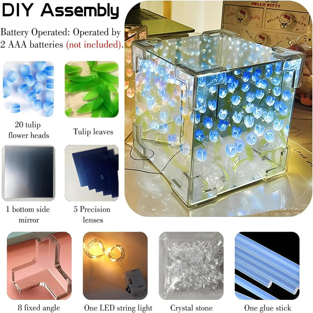 3D Tulip DIY Luviknoomster Kuben Nattlampe | Luvikno