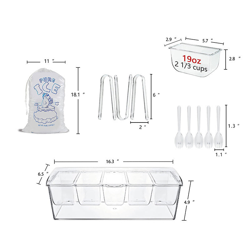 Ice Chilled Condiment Tray Set | Luvikno