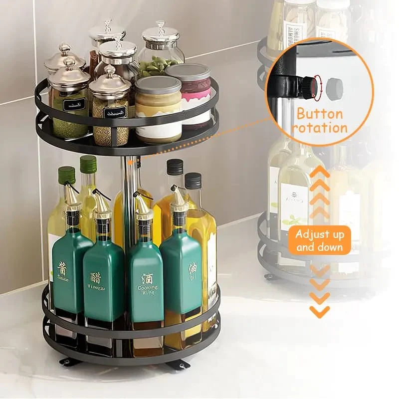 360° roterende lagringsstativ organizer rund (premium) Luvikno