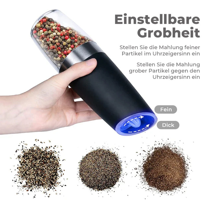 Luvikno | elektrisk tyngdekraft induksjon salt- og pepperkvern