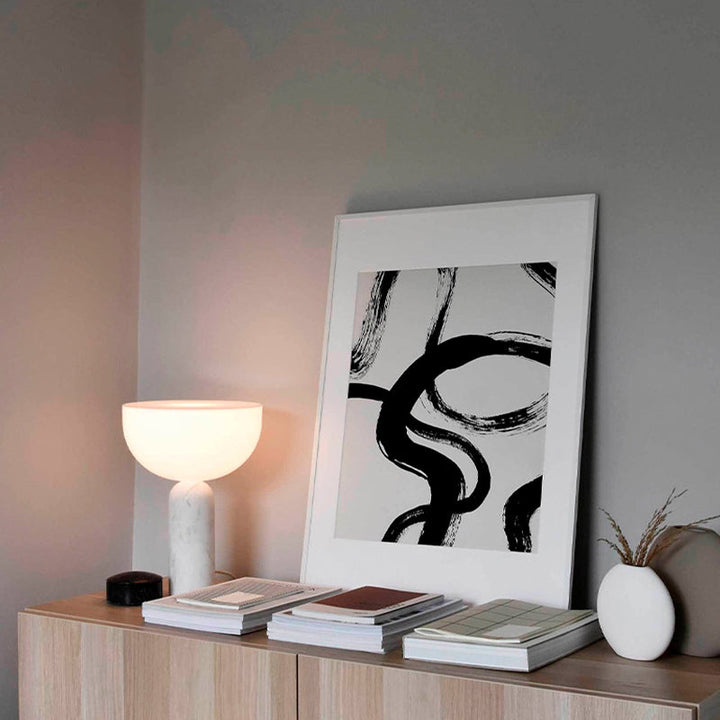 Luvikno | MarbleLuxe Lamp - Luksuriøs Marmor Bordlampe med Gyldne Akenter