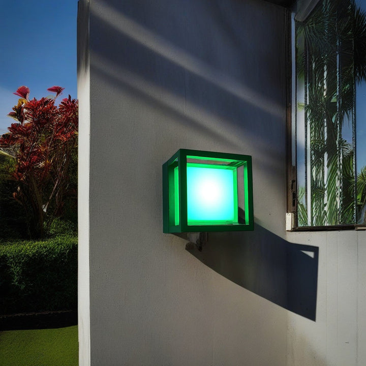 Moderne Minimalistisk Vanntett Firkantet Aluminium Akryl LED Utendørs Vegglampe For Hage | Luvikno