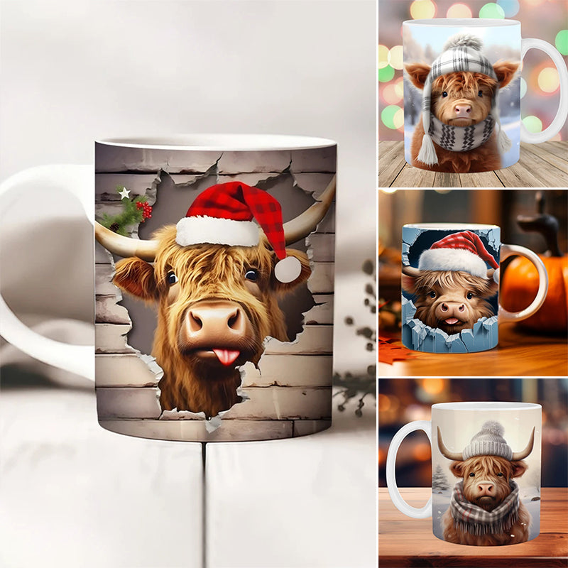 Highland Cow Keramisk Kaffe Mugge | Luvikno