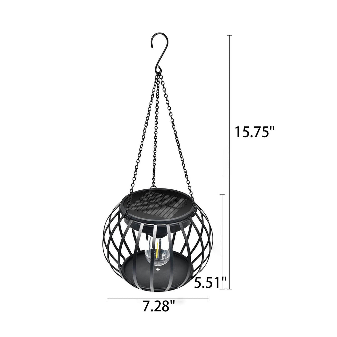 Solcelle Gresskar Lantern Design LED Utendørs Henge Dekorativt Lys | Luvikno
