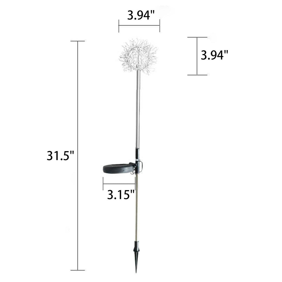 Solar Dandelion Aluminiumtråd Globe Lys LED Utendørs Vanntett Luminøs Hageinnsetting Bakkelys Landskapslys | Luvikno