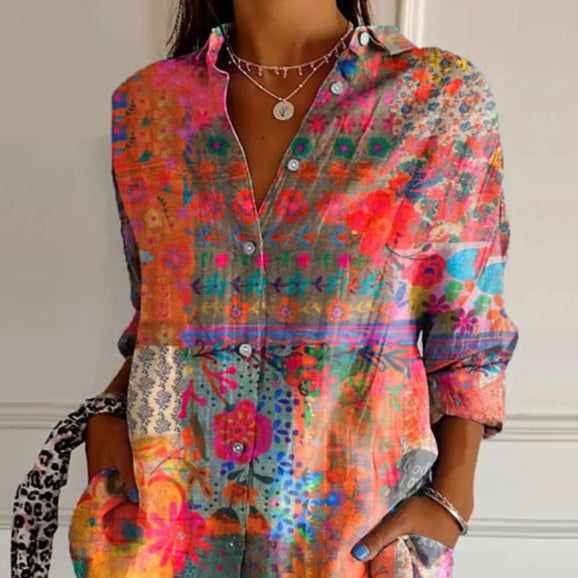 Luvik | Elegant Floral Print Pusero