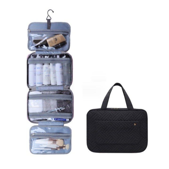 Luvikno | Travelique Reiset kosmetikkorganisator | Kompakt & Vannavvisende | Med 4 Rom & 360° Hake | For Kvinner & Menn
