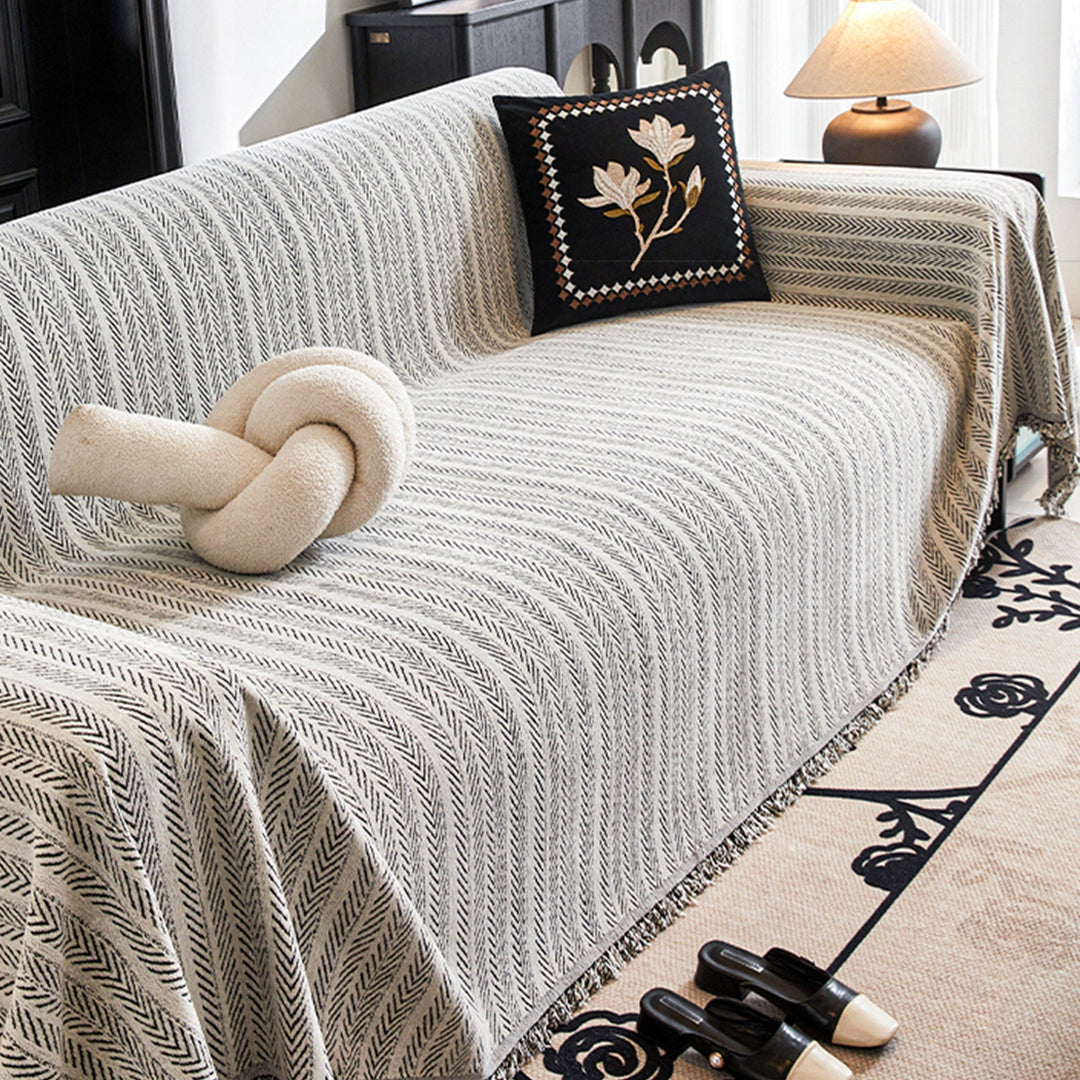 Herringbone Mønster Sofa Deksel - Moderne, Stilfullt & Holdbart Sofabeskyttelse | Luvikno