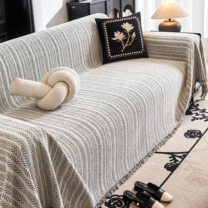 Herringbone Mønster Sofa Deksel - Moderne, Stilfullt & Holdbart Sofabeskyttelse | Luvikno