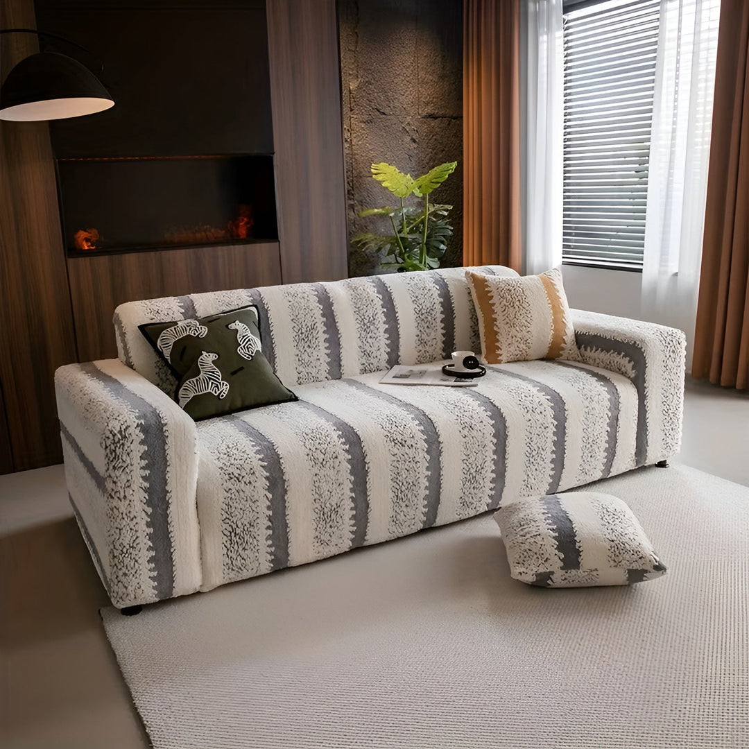 Plush sofa cover (2 pieces) – Myk, varm og dekorativ | Beskytter sofaen din på en stilfull måte | Luvikno